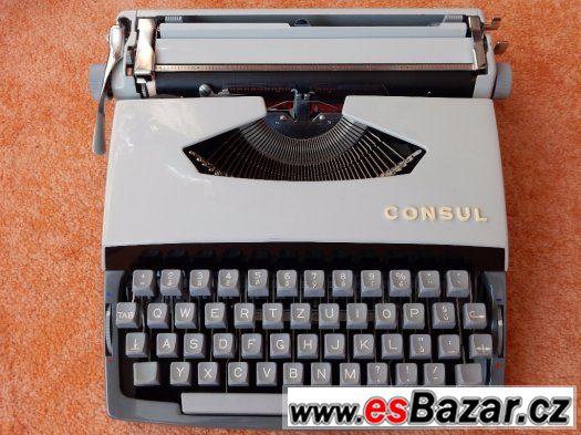 kufříkový psací stroj Consul