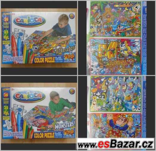 Maxi oboustranné puzzle Carioca - motiv piráti a monstra