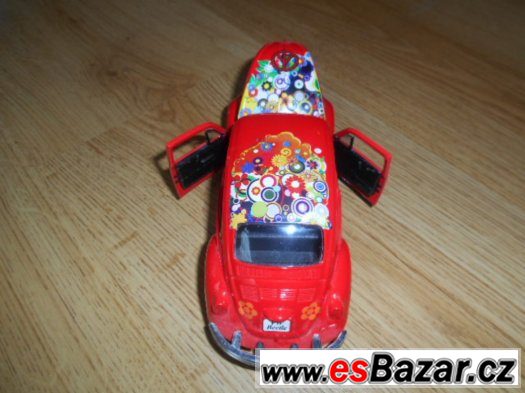 model auta Red Hippie VW Beetle model auta Red Hippie VW Beetle