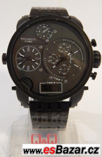 Velké pánské  hodinky Diesel style, Velosity černé