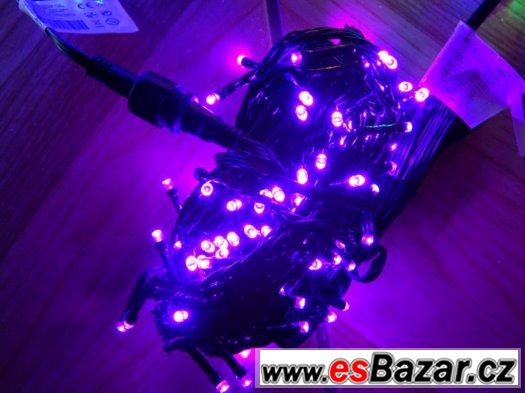 Venkovní ŘETĚZ-OSVĚTLENÍ 100 LED, 8.5M+5m s programy+ transf Venkovní ŘETĚZ-OSVĚTLENÍ 100 LED, 8.5M+5m s programy+ transf