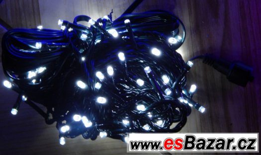 Venkovní ŘETĚZ-OSVĚTLENÍ 100 LED, 8.5M+5m s programy+ transf Venkovní ŘETĚZ-OSVĚTLENÍ 100 LED, 8.5M+5m s programy+ transf
