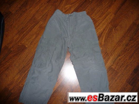 kalhoty s podšívkou vel. 122 délka 68 cm