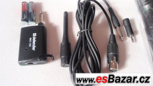 Bezdrátový karaoke mikrofon wireless 3m kabel 6,5 jack nové