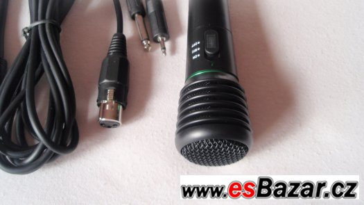 Bezdrátový karaoke mikrofon wireless 3m kabel 6,5 jack nové