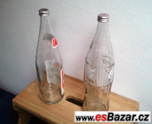 Skleněná Láhev Coca-Cola a Pepsi stáří cca 30 let