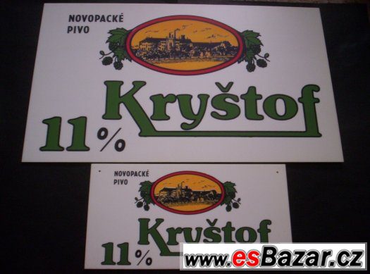Nová Paka pivní cedule 2x Nová Paka pivní cedule 2x