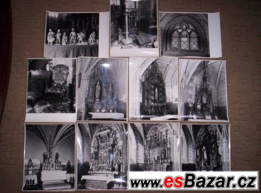 unikátní sada archivních fotografií kostel MOST větší formát