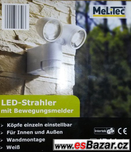 Světlo venkovní dvojité LED s čidlem pohybu,německá výroba