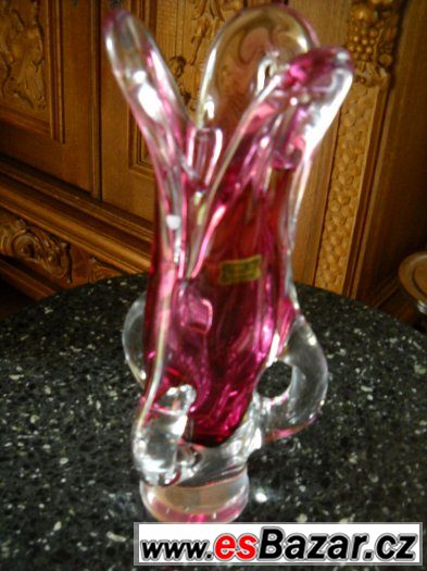 Užasná přepychová váza Značená Egermann Výška 30cm,váha 2,3k