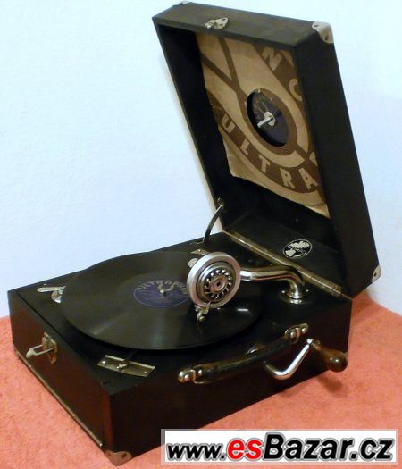 Krásný starožitný gramofon na kliku č.2