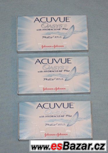 Prodám NOVÉ a NIKDY NEPOUŽITÉ kontaktní čočky ACUVUE Oasys