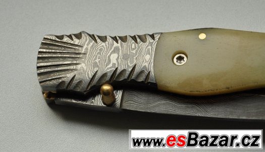nůž z damaškové ocele - překrásný sběratelský kousek