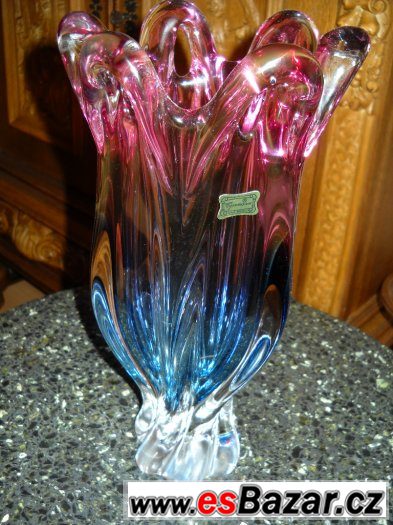 Romantická moc hezká váza značená Egermann Výška 31cm