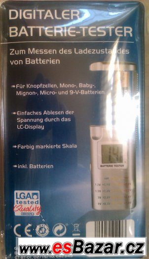 Tester všech baterií přesný digitál LCD displey, kvalita