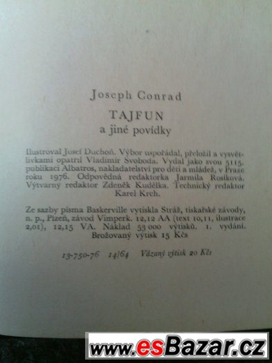 Tajfun a jiné povídky, Josef Conrad