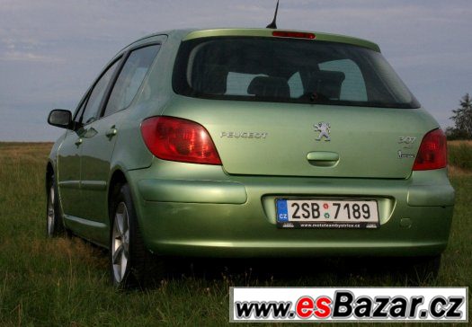 Peugeot 307 2.0HDi-66kw,12/2001,digi klima,6x airbag,původČR