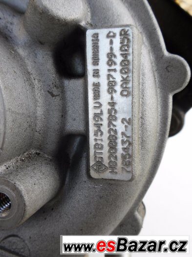 TURBO PRO VOZY RENAULT 2.0 DCI - 5 MĚS.V PROVOZU TURBO PRO VOZY RENAULT 2.0 DCI - 5 MĚS.V PROVOZU
