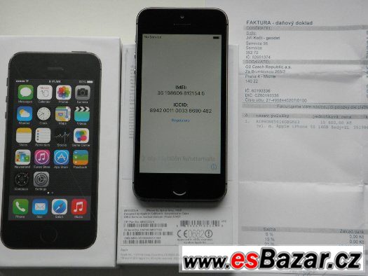APPLE iPhone 5S 16GB Grey - KOMPLETNÍ - CZ ZÁRUKA
