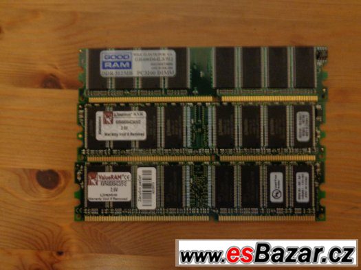 paměti ram ddr 3x 512 mb na pc2