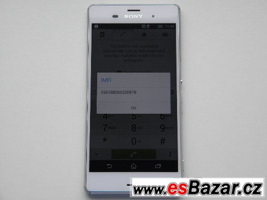 SONY XPERIA Z3 16GB White - ZÁRUKA - PĚKNÝ STAV