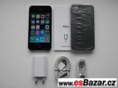 APPLE iPhone 4 16GB Black + příslušenství - ZÁRUKA