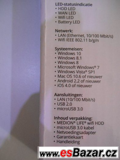 Disk 1TB Přenosný MEDION WIFI ® LIFE ® S89044