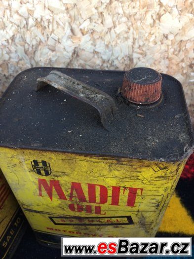 Plechovka 2x Madit Oil nálezovy stav - nečištěno, od oleje