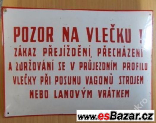 cedule bezpečnostní plast smalt papir umakart atd..