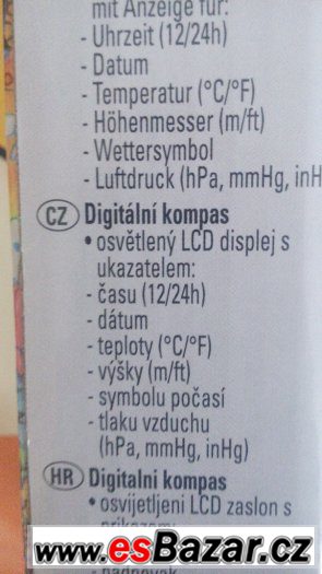 lcd kompas baterky podsvícený měření tlaku a výšky nadmořské lcd kompas baterky podsvícený měření tlaku a výšky nadmořské