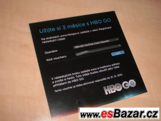 VÁNOČNÍ DÁREK HBO GO voucher na 3 měsíce