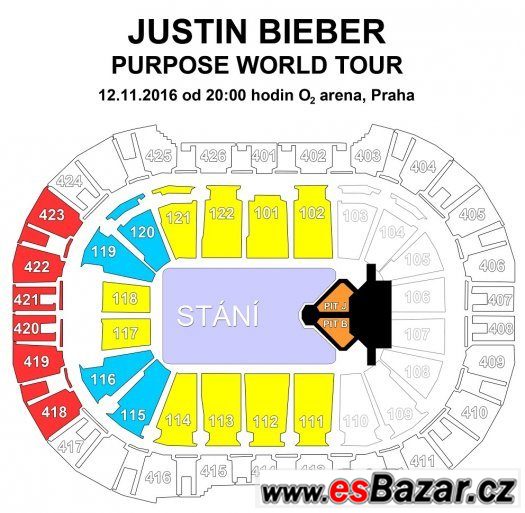 JUSTIN BIEBER vyprodaný koncert Praha 12. 11. 2016