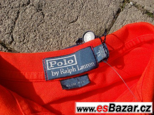 ralph lauren triko polotriko oranžové nové s mílečkem pánské