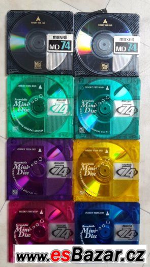 Maxell minidisky - 8ks minidisc Maxell minidisky - 8ks minidisc
