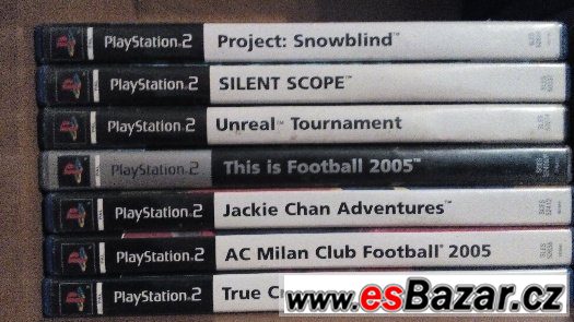 prodám 7 her na playstation 2 ps2 originál včetně obalů