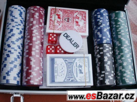 Poker sada v kufříku nová kufru hliník