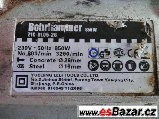Vrtací kladivo bohrhammer 850W z1c-dl05-26