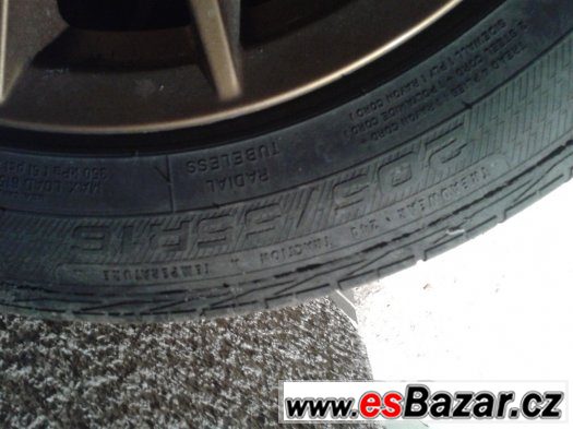 alu kola OZ 6,5x16 H2 4x100 zlaté s pneu 205/55 R16