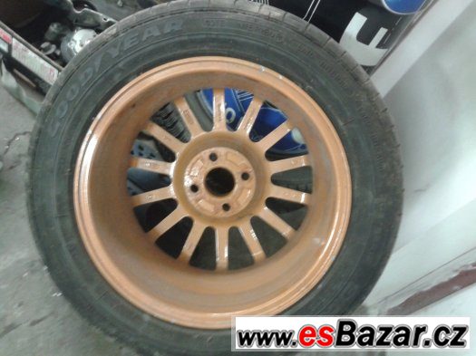 alu kola OZ 6,5x16 H2 4x100 zlaté s pneu 205/55 R16