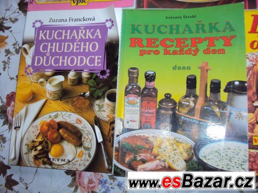 Kuchařky, kuchařské sešity s recepty a kniha Trvalky