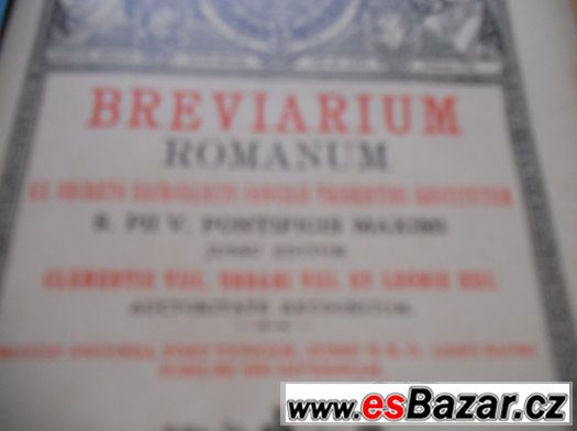 Prodám Breviarium z roku 1905 Prodám Breviarium z roku 1905