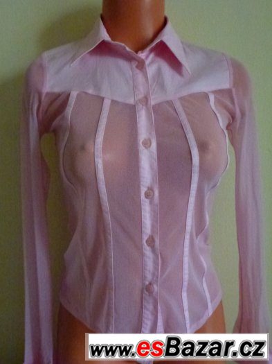 Dámská růžová košile halenka