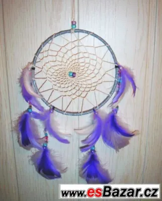 INDIÁNSKÝ AMULET-LAPAČ SNŮ-KRÁSNÝ ORIGINÁLNÍ DÁREK