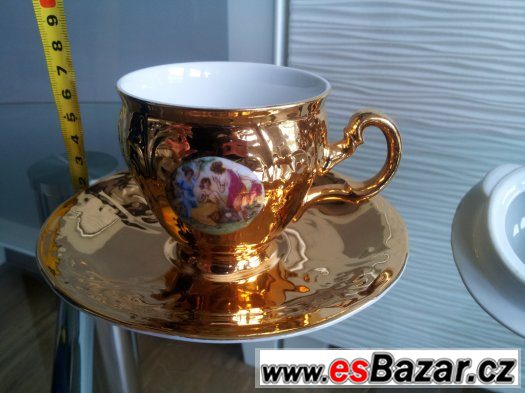 Bernadotte - zlatá kávová souprava tři grácie Bernadotte - zlatá kávová souprava tři grácie