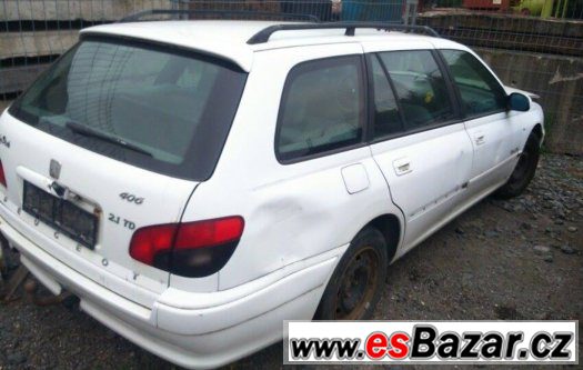 Prodám levně náhradní díly na Peugeot 406 SW 2.1TD, vyřazeno