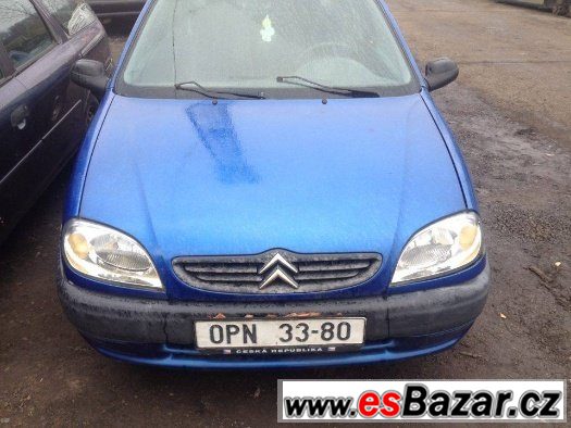 Prodám kompletní předek na Citroen Saxo 1.2 44kw typ motoru