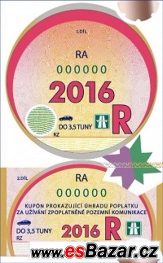 Dálniční známka 2016