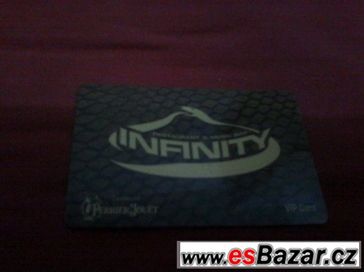 Prodám konzumační kartu do restaurace Infinity