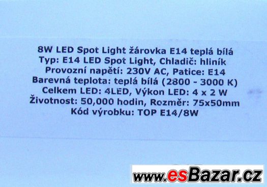 žárovky led 230V/W