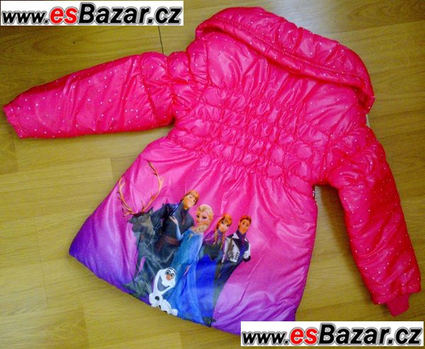 Nová zimní bunda Ledové království - růžová 120. hned